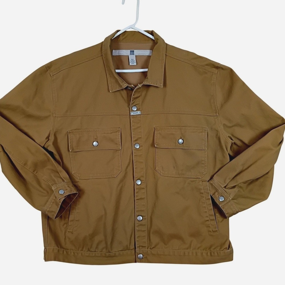 Marithe Francois Girbaud Jean Jacket‎ Men XXXL Sand Brown Y2K Vintage Street